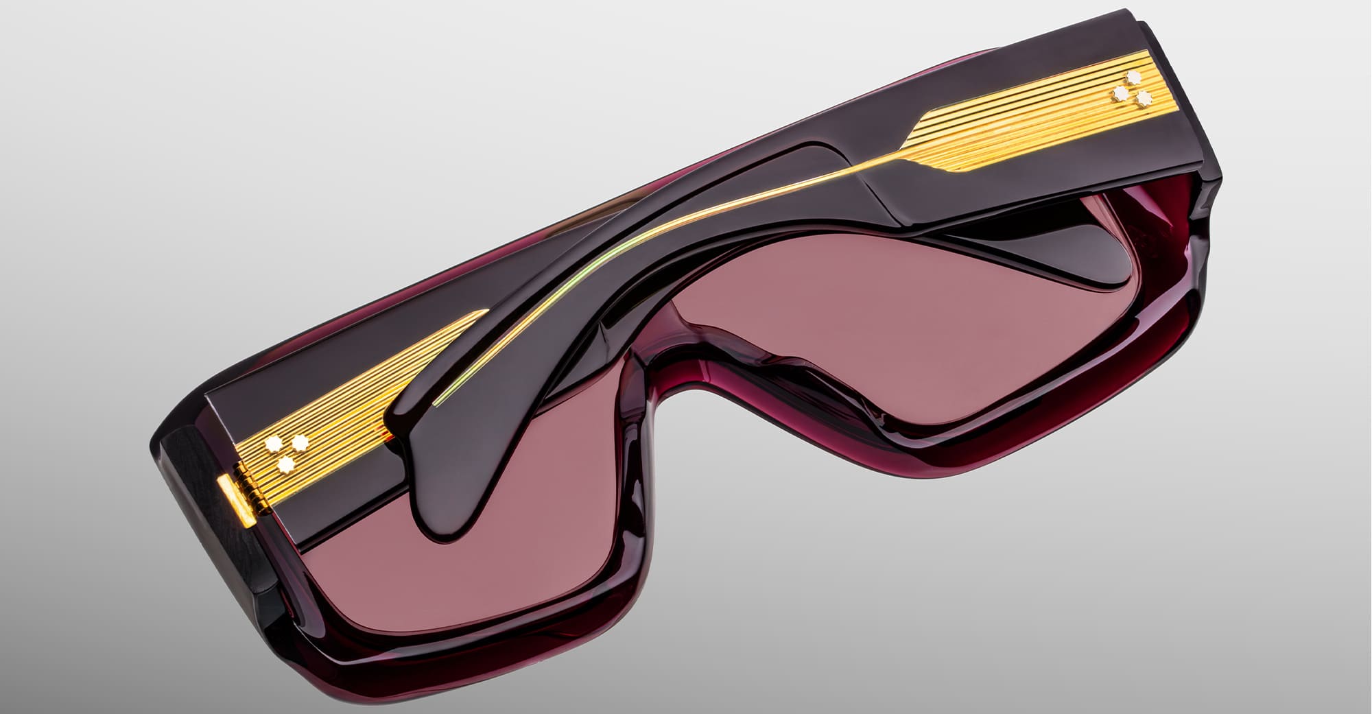 Ottica Mondello Roma - Jacques Marie Mage - JMMMK-18M - PAUSA - AMARENA - titanium, acetate - shape Mask - red - EYEWEAR - SUNGLASSES - Unisex,Uomo,Donna,Women,Men - lens red - Made In Italy