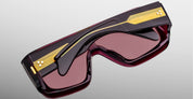 Ottica Mondello Roma - Jacques Marie Mage - JMMMK-18M - PAUSA - AMARENA - titanium, acetate - shape Mask - red - EYEWEAR - SUNGLASSES - Unisex,Uomo,Donna,Women,Men - lens red - Made In Italy