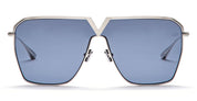 Ottica Mondello Roma - Valentino - VLS-137A-134 - V-GOLDSHIELD - SILVER - Titanium - shape Mask - Silver - EYEWEAR - SUNGLASSES - Donna,Women - lens dark grey - Made In Japan