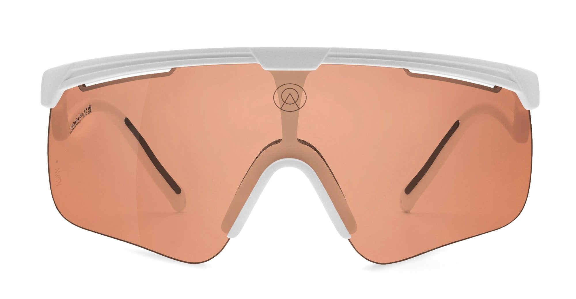  VZUM SALMON - Tr90 - shape Mask - White - EYEWEAR - SUNGLASSES - Unisex,Uomo,Donna,Women,Men - lens Pink - Made In Italy
