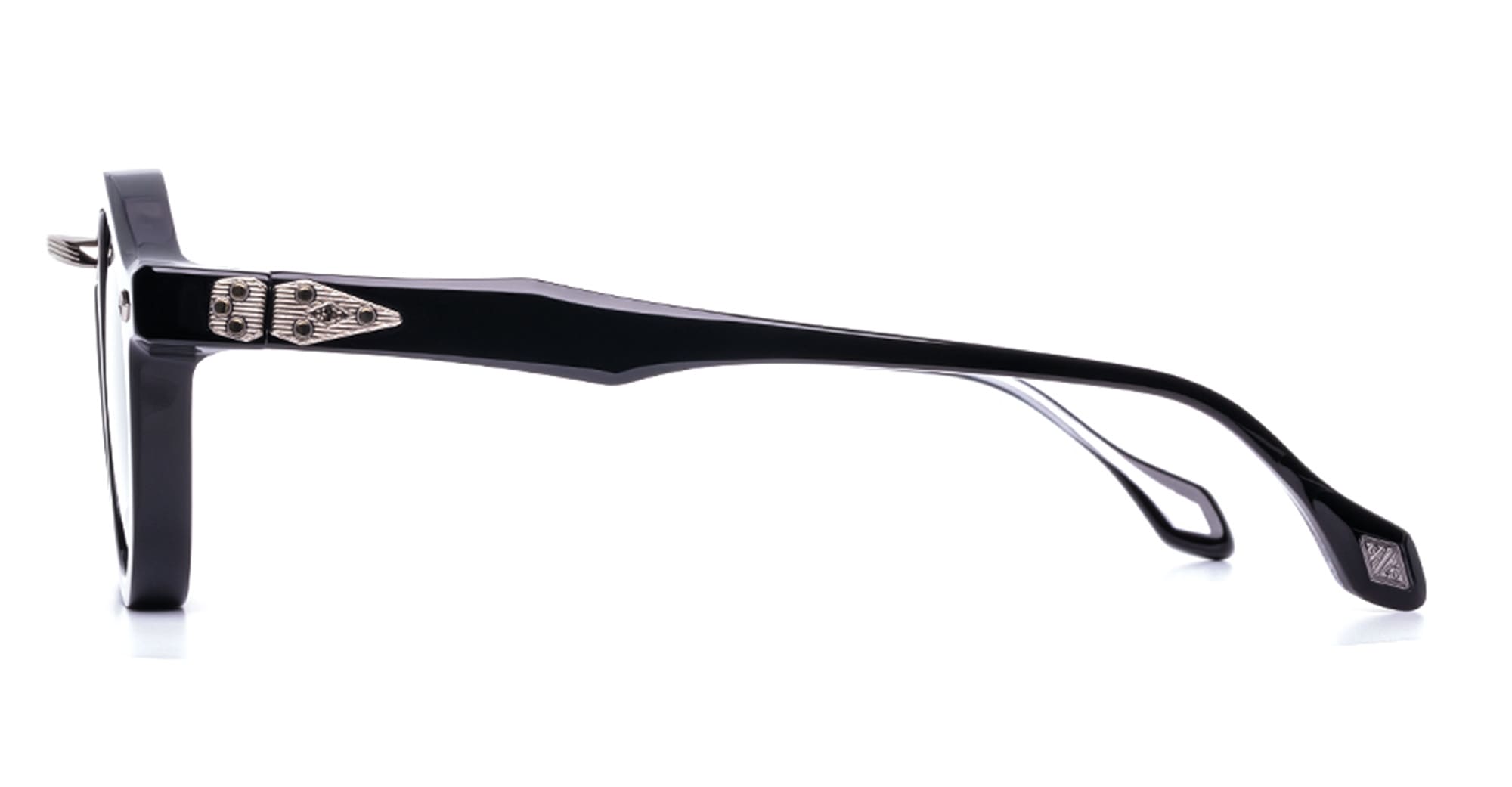 Ottica Mondello Roma - Daizo - AHMB-R001e-B1-PG01 - YUZU - black / green lens - Acetate, titanium - shape Round - Black - EYEWEAR - SUNGLASSES - Unisex,Uomo,Donna,Women,Men - lens Green - Made In Japan