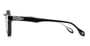 Ottica Mondello Roma - Daizo - AHMB-R001e-B1-PG01 - YUZU - black / green lens - Acetate, titanium - shape Round - Black - EYEWEAR - SUNGLASSES - Unisex,Uomo,Donna,Women,Men - lens Green - Made In Japan