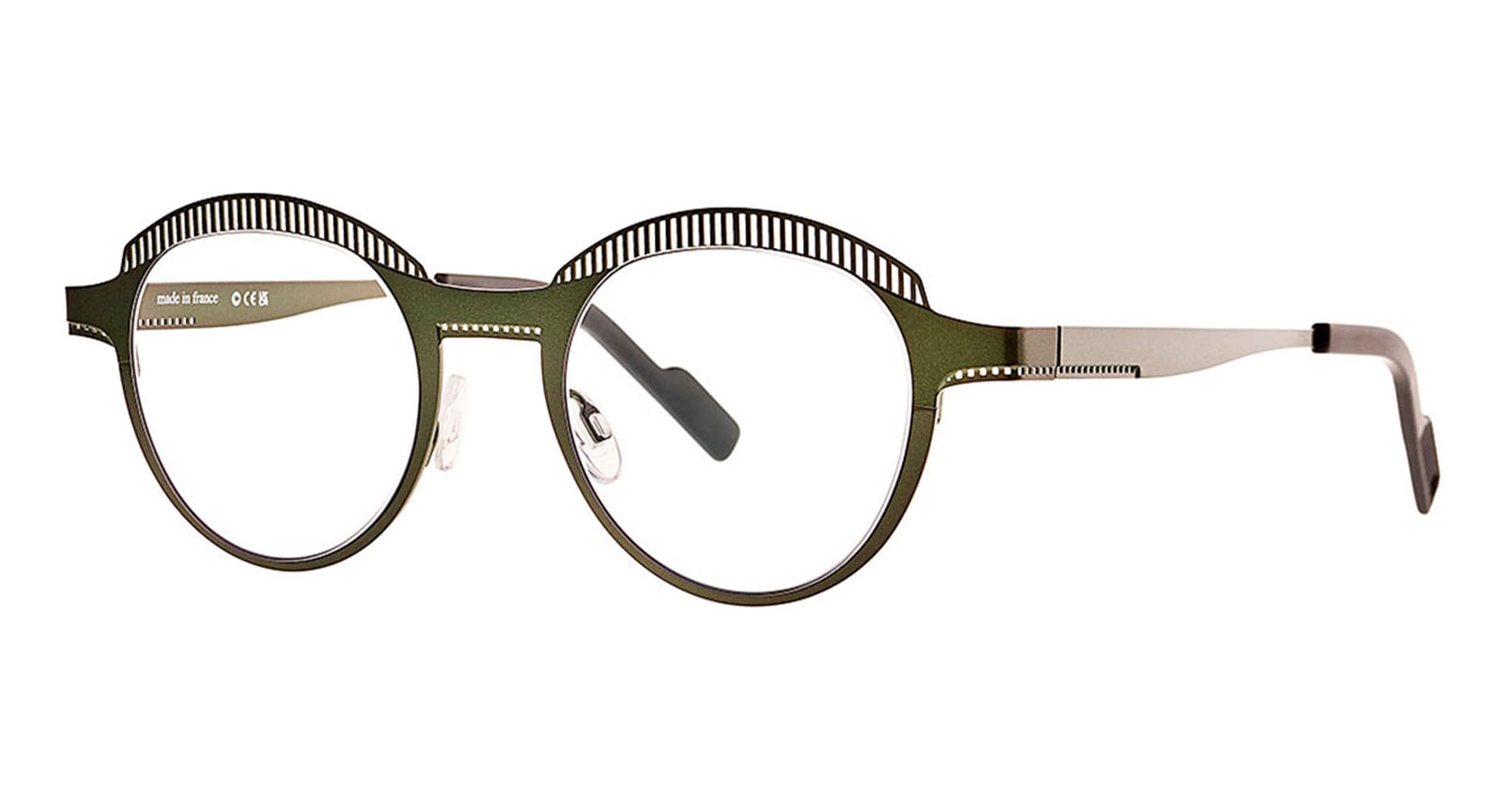 Ottica Mondello Roma - Theo eyewear - PENL-508 - PENCIL- 508 SANREMO GREEN RX - stainless steel - shape  - green - EYEWEAR - EYEGLASSES - Donna,Women - lens  - Made In Belgium