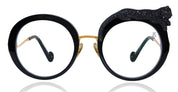 Ottica Mondello Roma - Anna-Karin Karlsson - 0242-8403 - ROSE ET LE ROUE - Black Crystal RX - acetate, stainless steel - shape Round - Black, gold - EYEWEAR - EYEGLASSES - Donna,Women - lens Clear - Made In Japan