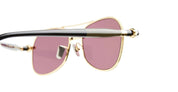 Ottica Mondello Roma - Kuboraum - KRSP75GDM00000FK - MASK P75 GDM - GOLD - metal, acetate - shape Pilot - Gold - EYEWEAR - SUNGLASSES - Unisex,Uomo,Donna,Women,Men - lens Pink - Made In Italy