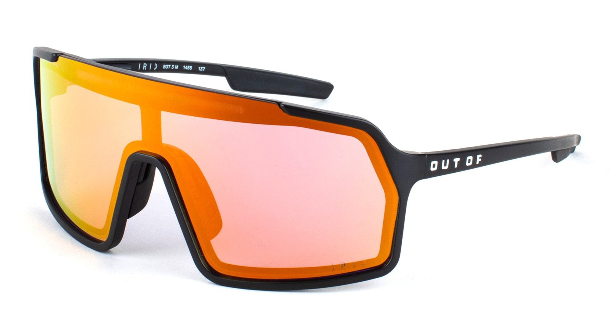 Ottica Mondello Roma - Out Of - XS145588M - Bot 3 - Black / White / IRID red Medium - Acetate - shape Mask - black, white - EYEWEAR - SUNGLASSES - Unisex,Uomo,Donna,Women,Men - lens red - Made In Italy