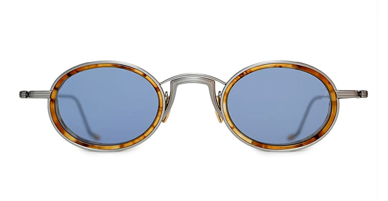 Ottica Mondello Roma - Jacques Marie Mage - JMMVD-13U  - VARDA - CAIRO - Titanium - shape Oval - Silver - EYEWEAR - SUNGLASSES - Unisex,Uomo,Donna,Women,Men - lens Blue - Made In Japan