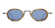 Ottica Mondello Roma - Jacques Marie Mage - JMMVD-13U  - VARDA - CAIRO - Titanium - shape Oval - Silver - EYEWEAR - SUNGLASSES - Unisex,Uomo,Donna,Women,Men - lens Blue - Made In Japan