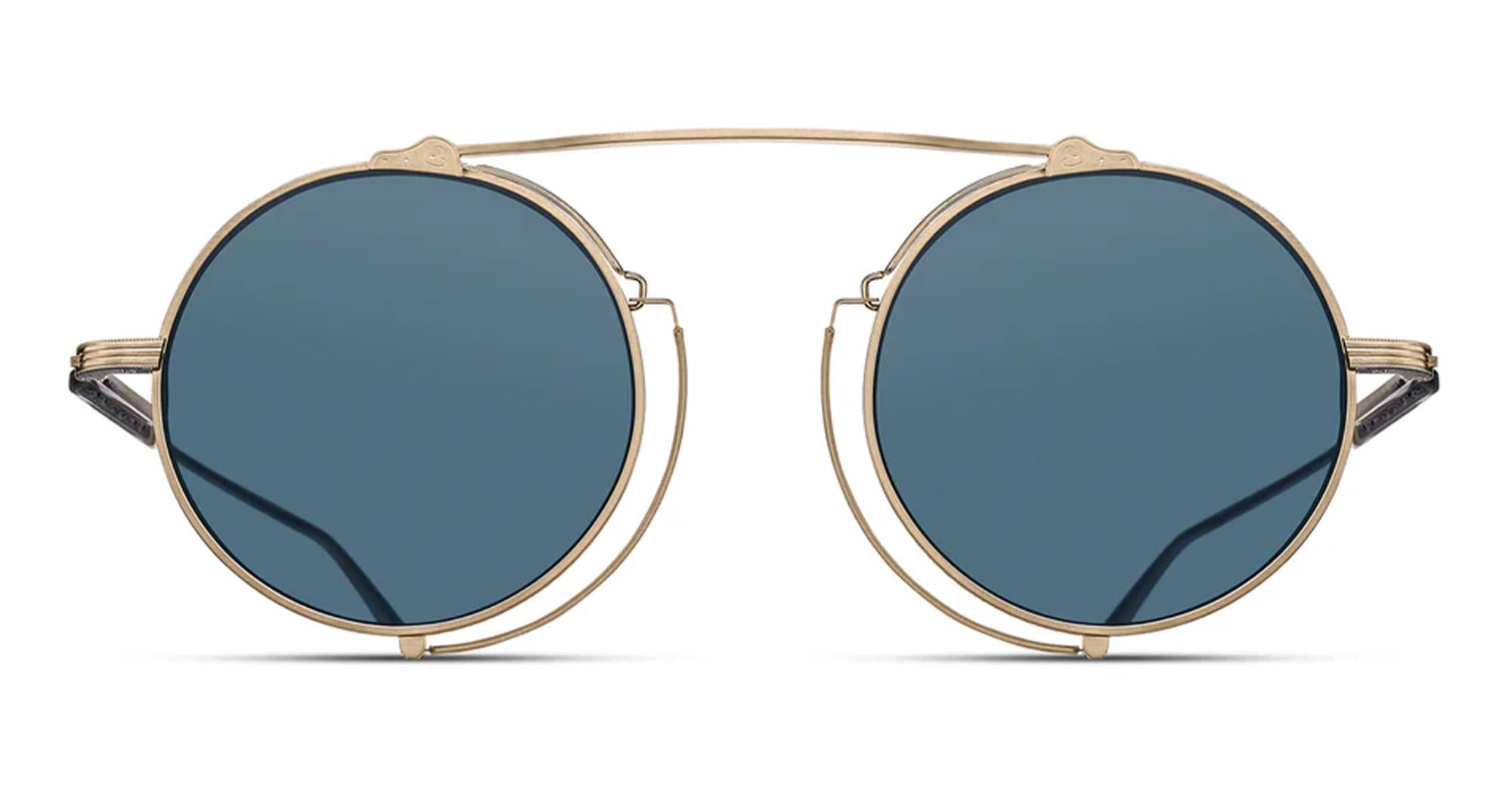 Ottica Mondello Roma - Matsuda - M3154.SG.BG.46 - M3154 - BRUSHED GOLD / BLUE GREY - Titanium - shape  - brushed gold - EYEWEAR - SUNGLASSES - Unisex,Uomo,Donna,Women,Men - lens  - Made In Japan