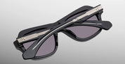 Ottica Mondello Roma - Jacques Marie Mage - JMMTAM-6P - TAMERLIS - BLOODSTONE - Acetate - shape Squared - Black, Red - EYEWEAR - SUNGLASSES - Unisex,Uomo,Donna,Women,Men - lens Grey - Made In Japan