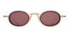Ottica Mondello Roma - Jacques Marie Mage - JMMVD-22 - VARDA - CHAMPAGNE - Titanium - shape Oval - Gold - EYEWEAR - SUNGLASSES - Unisex,Uomo,Donna,Women,Men - lens burgundy - Made In Japan