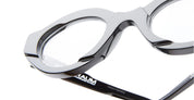 Ottica Mondello Roma - Kuboraum - KROK44BS000000OP - MASK K44 BS - BLACK SHINE RX - Acetate - shape Cat-eye - Black - EYEWEAR - EYEGLASSES - Unisex,Uomo,Donna,Women,Men - lens Clear - Made In Italy