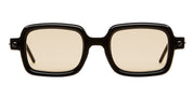 Ottica Mondello Roma - Kuboraum - KRS0P2BYB000002M - MASK P2 - BLACK / IVORY - Acetate - shape Rectangular - black, ivory - EYEWEAR - SUNGLASSES - Donna,Women - lens light brown - Made In Italy
