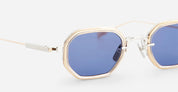 Ottica Mondello Roma - Sato - Timir-II-P-RG-1 - Timir II - Platinum / Rose Gold - Titanium - shape Squared - silver, gold - EYEWEAR - SUNGLASSES - Unisex,Uomo,Donna,Women,Men - lens Blue - Made In Japan