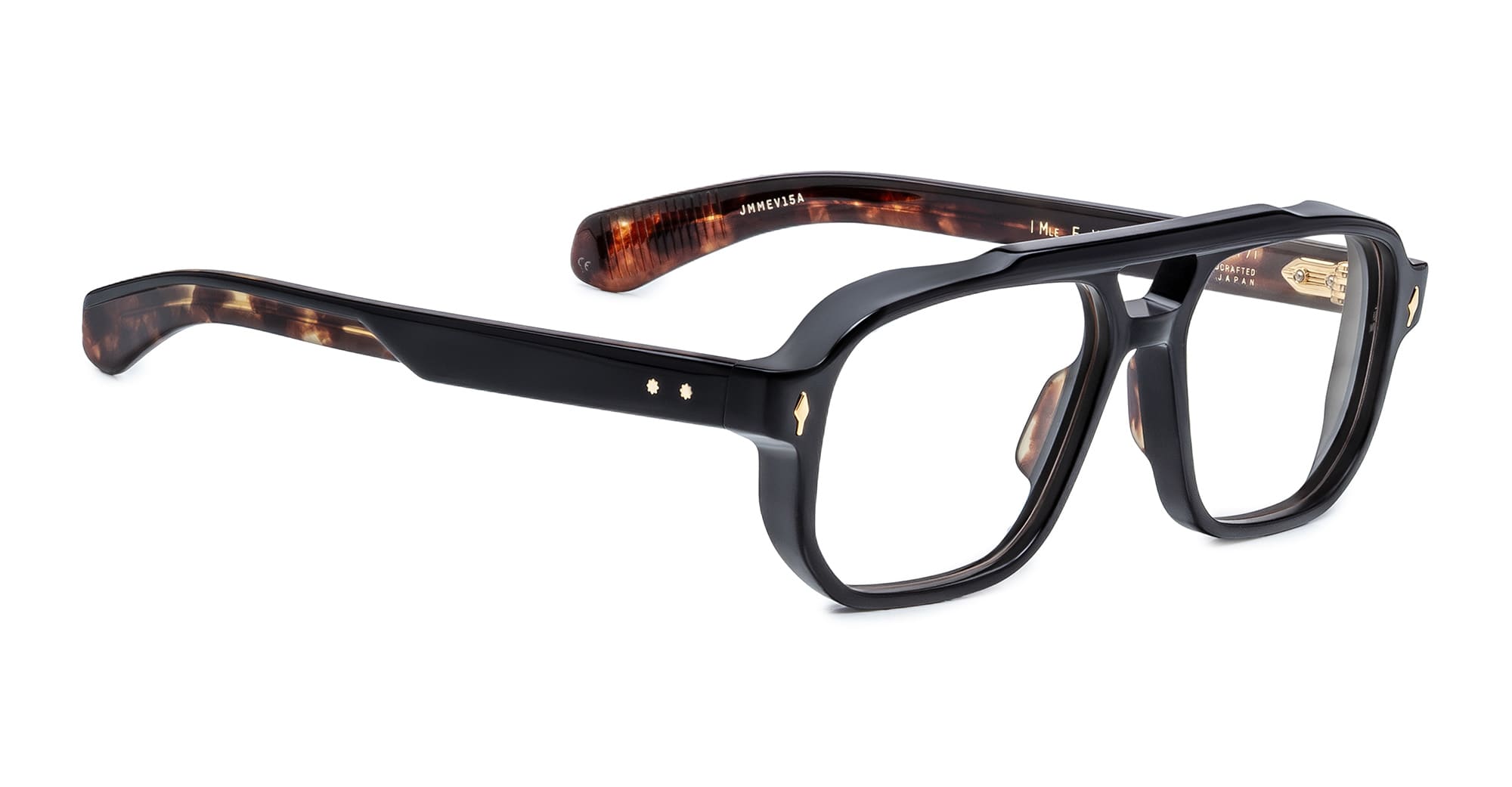 Ottica Mondello Roma - Jacques Marie Mage - JMMEVRX-15A - EVANS - NOIR 15 RX - Acetate - shape Navigator - Black - EYEWEAR - EYEGLASSES - Unisex,Uomo,Donna,Women,Men - lens Clear - Made In Japan