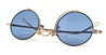 Ottica Mondello Roma - Matsuda - 10601H.SG.BG-NVY.45 - 10601H - BRUSHED GOLD / NAVY - Titanium - shape  Round - brushed gold, navy blue - EYEWEAR - SUNGLASSES - Uomo,Men - lens Cobalt blue - Made In Japan