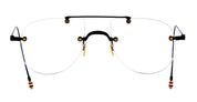 Ottica Mondello Roma - Thom Browne - UEO939A-G0001-005-52 - RIMLESS AVIATOR - BLACK - Titanium - shape  - Black - EYEWEAR - SUNGLASSES - Uomo,Men - lens  - Made In Japan