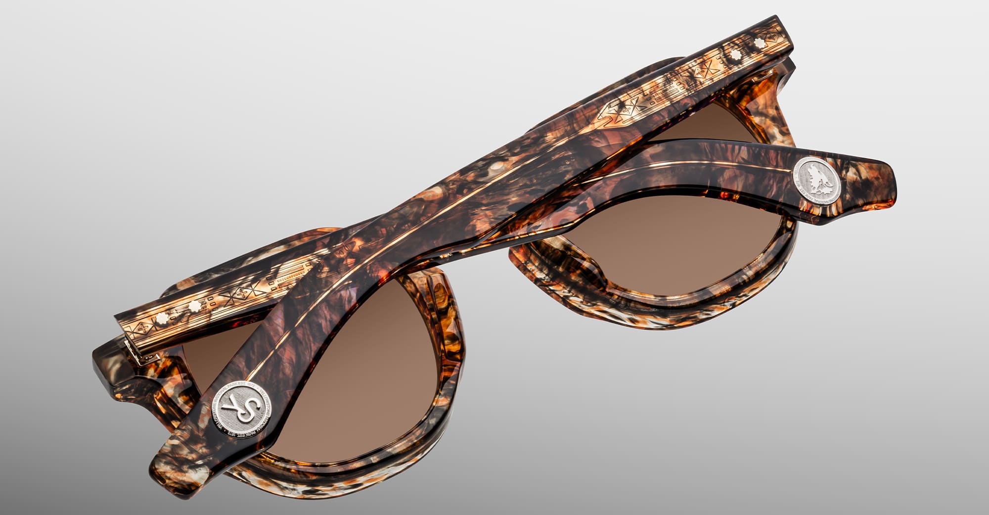 Ottica Mondello Roma - Jacques Marie Mage - JMMRR-13D - YELLOWSTONE VI: FIREHOLE RIVER - PRISMATIC - Acetate - shape  - Havana - EYEWEAR - SUNGLASSES - Unisex,Uomo,Donna,Women,Men - lens  - Made In Japan