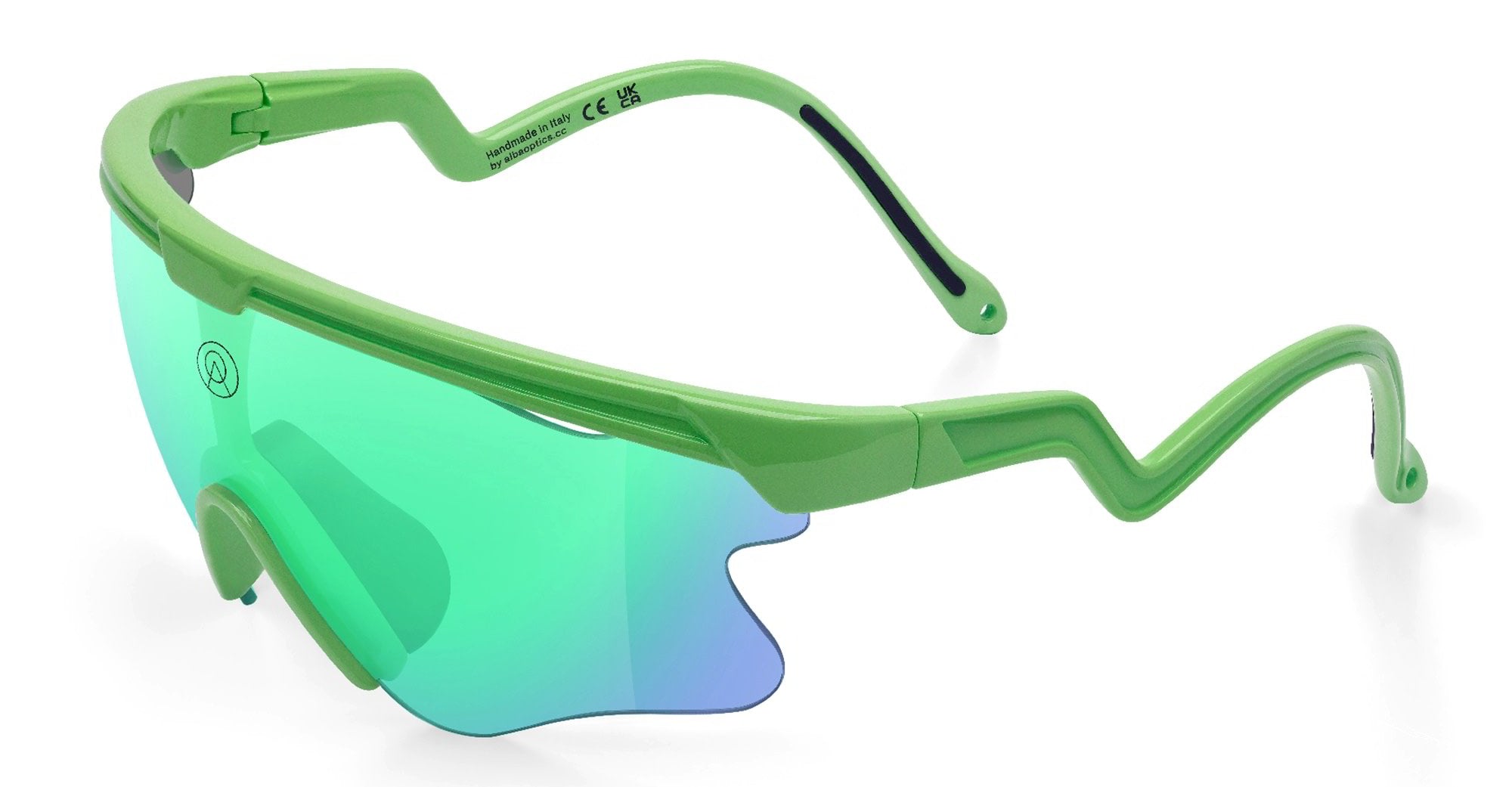 Ottica Mondello Roma - Alba Optics - 8050054517841 - DELTA LEI - PISTACHIO / VZUM F-LENS BTL - Tr90 - shape Mask - green - EYEWEAR - SUNGLASSES - Unisex,Uomo,Donna,Women,Men - lens blue green - Made In Italy