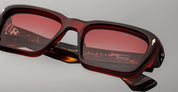 Ottica Mondello Roma - Jacques Marie Mage - JMMWK-24 - WALKER - BURGUNDY - Acetate - shape Rectangular - burgundy - EYEWEAR - SUNGLASSES - Uomo,Men - lens red - Made In Japan
