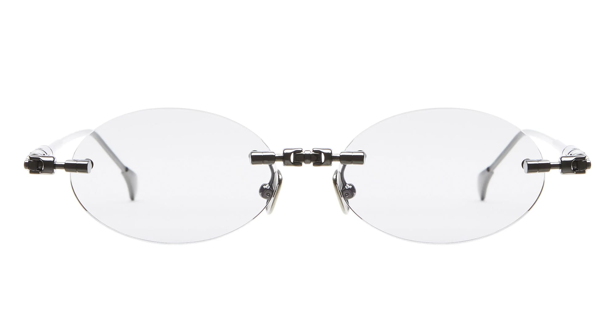 Ottica Mondello Roma - Kuboraum - KRSH62RH0000004G - MASK H62 RH - RUTHENIUM - Metal - shape Oval - Ruthenium - EYEWEAR - SUNGLASSES - Unisex,Uomo,Donna,Women,Men - lens light grey - Made In Italy