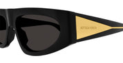 Ottica Mondello Roma - Bottega Veneta - BV1277S-001 - BV1277S-001 - BLACK - Acetate - shape Oval - Black - EYEWEAR - SUNGLASSES - Donna,Women - lens Grey - Made In Japan