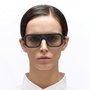 Ottica Mondello Roma - Kuboraum - KRS0P8BMH000002F - MASK P8 - BLACK MATTE / HAVANA - Acetate - shape Navigator - black, havana - EYEWEAR - SUNGLASSES - Unisex,Uomo,Donna,Women,Men - lens Grey - Made In Italy