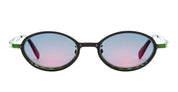 Ottica Mondello Roma - Kuboraum - KRSH18HB0000004R - MASK H18 HB - HAMBURGER BAHNHOF - Metal - shape Oval - green - EYEWEAR - SUNGLASSES - Unisex,Uomo,Donna,Women,Men - lens Gradient blue - Made In Italy
