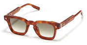 Ottica Mondello Roma - John Dalia - P16-C123-47 - PROJECT 16 (47) -  C123 Cognac / Rose Gold - Acetate - shape Squared - brown - EYEWEAR - SUNGLASSES - Unisex,Uomo,Donna,Women,Men - lens Gradient green - Made In France
