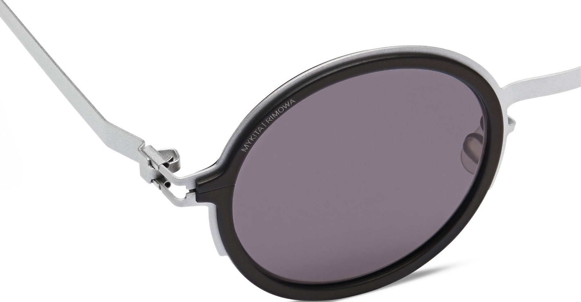 Ottica Mondello Roma - Mykita - 10300642 - MR007 AL1- White Silver / Black / Cool Grey Lens - stainless steel - shape Round - silver, black - EYEWEAR - SUNGLASSES - Unisex,Uomo,Donna,Women,Men - lens Grey - Made In Germany