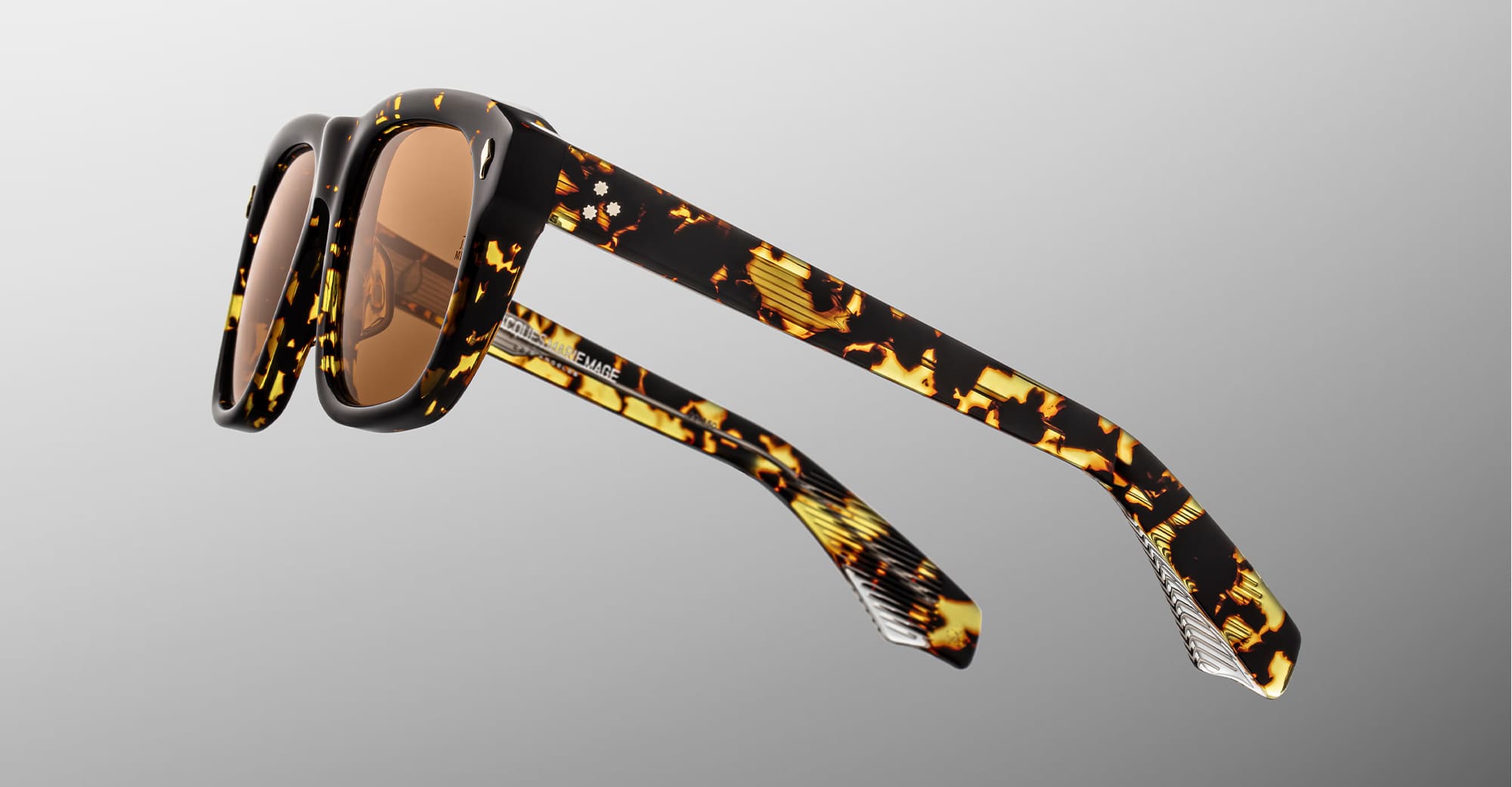 Ottica Mondello Roma - Jacques Marie Mage - JMMYV-H14 - YVES - TOKYO - Acetate - shape Squared - Tortoise - EYEWEAR - SUNGLASSES - Unisex,Uomo,Donna,Women,Men - lens orange - Made In Japan