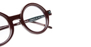 Ottica Mondello Roma - Kuboraum - KRO0P1DR000000OP - MASK P1 DR - BORDEAUX RX - Acetate - shape Round - burgundy - EYEWEAR - EYEGLASSES - Unisex,Uomo,Donna,Women,Men - lens Clear - Made In Italy