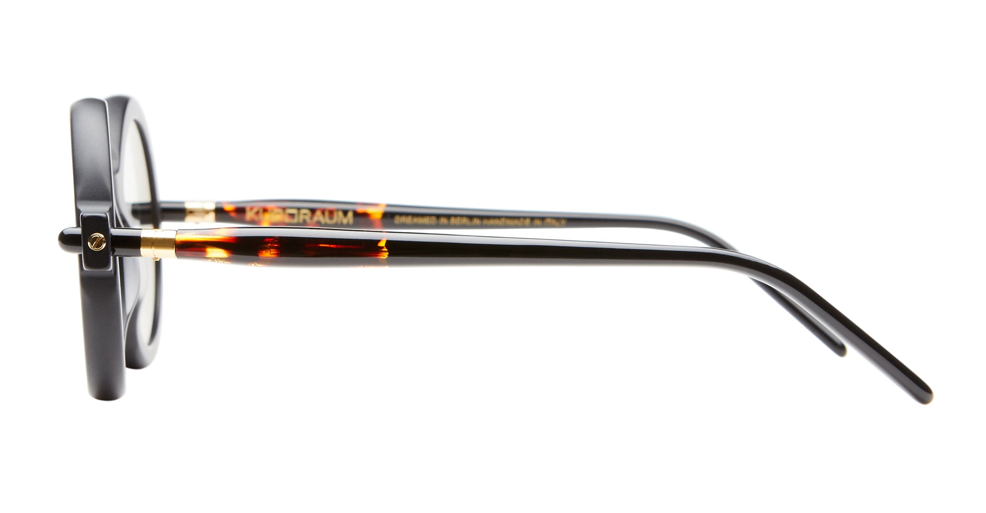 Ottica Mondello Roma - Kuboraum - KRS0P1BMH000002F - MASK P1 - BLACK MATT / HAVANA - Acetate - shape Round - black, havana - EYEWEAR - SUNGLASSES - Unisex,Uomo,Donna,Women,Men - lens Grey - Made In Italy