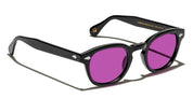 Ottica Mondello Roma - Moscot - OR-LMB2-S46240200-TL - LEMTOSH (46) - BLACK / CUSTOM PURPLE NURPLE LENS - Acetate - shape Classic - Black - EYEWEAR - SUNGLASSES - Unisex,Uomo,Donna,Women,Men - lens purple - Made In China