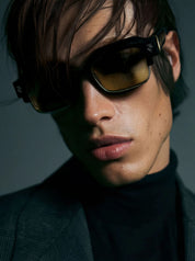 Ottica Mondello Roma - T HENRI - PCBR - PANTERA - BRITISH RACING GREEN - Acetate, titanium - shape Rectangular - green - EYEWEAR - SUNGLASSES - Unisex,Uomo,Donna,Women,Men - lens Gold - Made In Japan