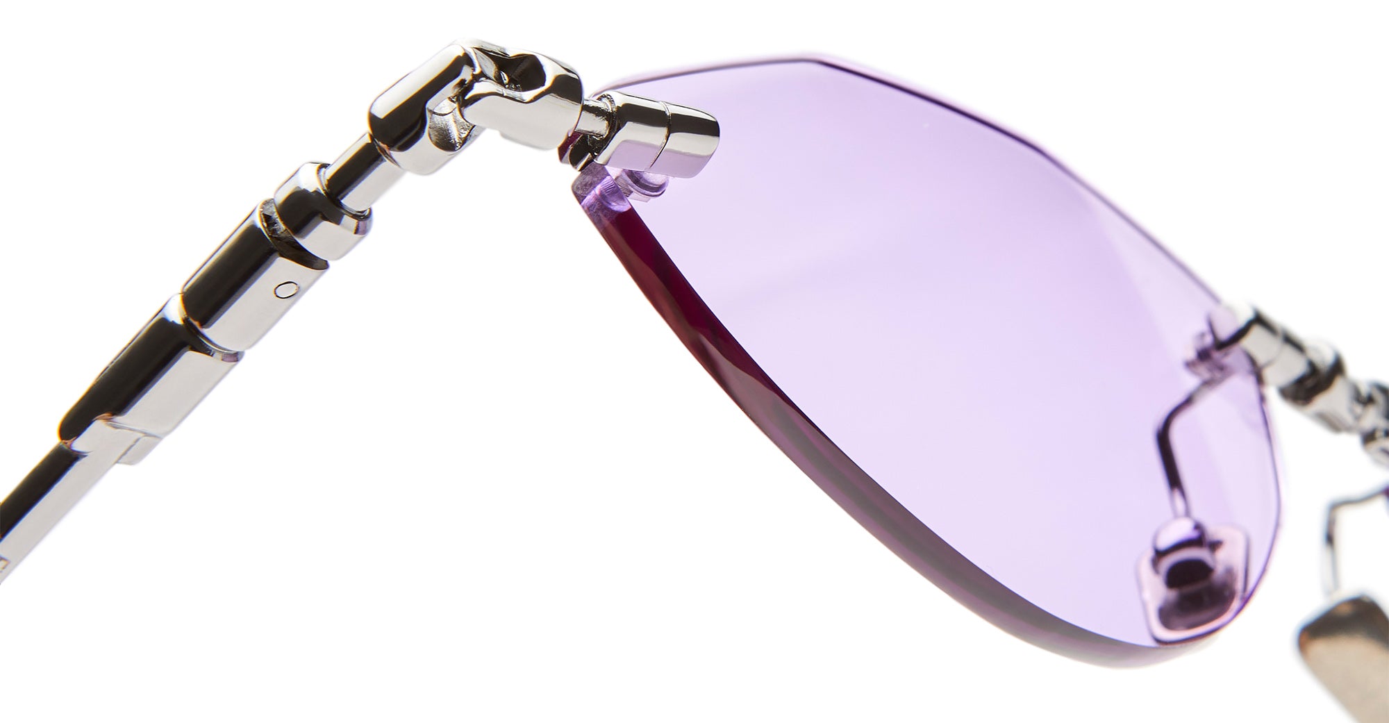 Ottica Mondello Roma - Kuboraum - KRSH64GM0000004L - MASK H64 - GUNMETAL - Metal - shape Cat-eye - grey - EYEWEAR - SUNGLASSES - Unisex,Uomo,Donna,Women,Men - lens violet - Made In Italy