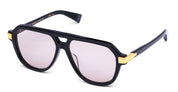 Ottica Mondello Roma - Balmain - BPS-184A-57 - FRANCOISE II - BLACK / 18K GOLD - Acetate - shape Aviator - Black, gold - EYEWEAR - SUNGLASSES - Unisex,Uomo,Donna,Women,Men - lens light brown - Made In Japan