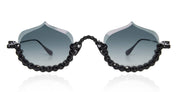 Ottica Mondello Roma - Anna-Karin Karlsson - S232-7704 - CRYSTAL MERINGUE - Black - Titanium - shape Oval - Black - EYEWEAR - SUNGLASSES - Donna,Women - lens Grey - Made In Japan