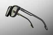 Ottica Mondello Roma - Jacques Marie Mage - JMMAW-16C - DEWITT - COBRA - Acetate - shape Rectangular - Black - EYEWEAR - SUNGLASSES - Unisex,Uomo,Donna,Women,Men - lens Green - Made In Japan