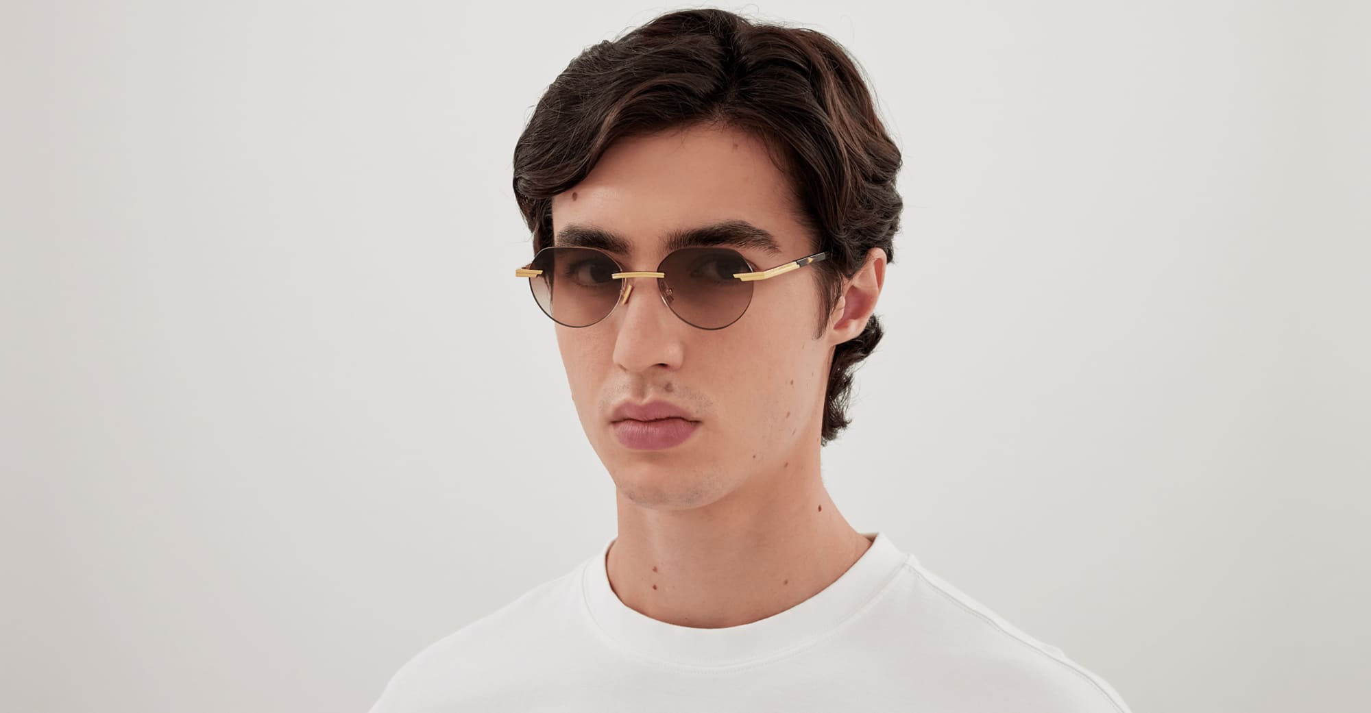 Ottica Mondello Roma - Bottega Veneta - BV1379S-003 - BV1379S-003 - GOLD / HAVANA - Metal - shape Round - Gold - EYEWEAR - SUNGLASSES - Uomo,Men - lens Brown - Made In Japan