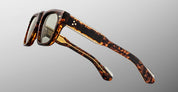 Ottica Mondello Roma - Jacques Marie Mage - JMMMI-5C - MISHIMA - ARGYLE - Acetate - shape Rectangular - Havana - EYEWEAR - SUNGLASSES - Unisex,Uomo,Donna,Women,Men - lens Green - Made In Japan