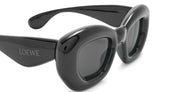 Inflated black cat eye sunglasses