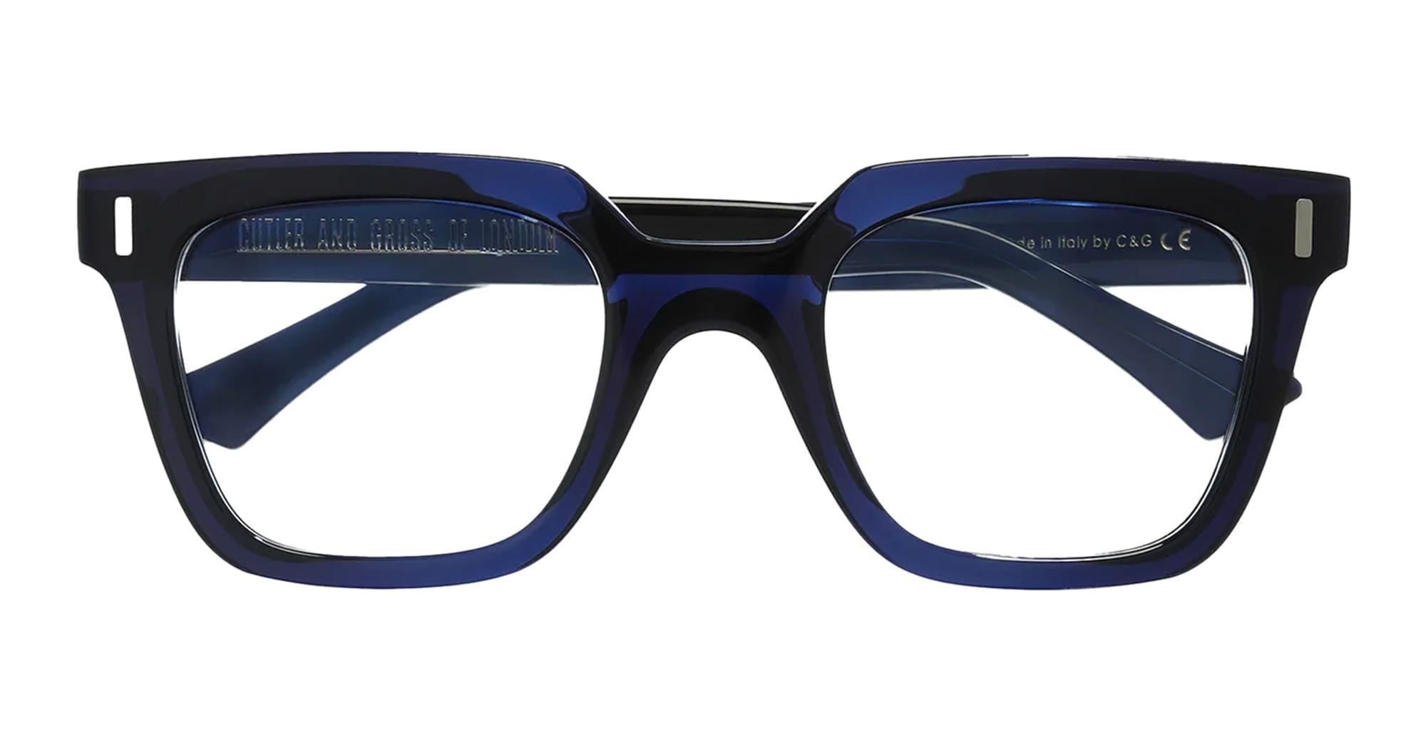 Ottica Mondello Roma - Cutler and Gross - CGOP-1305-51-10 - 1305 - NAVY BLUE RX - Acetate - shape  - blue - EYEWEAR - EYEGLASSES - Unisex,Uomo,Donna,Women,Men - lens  - Made In Italy