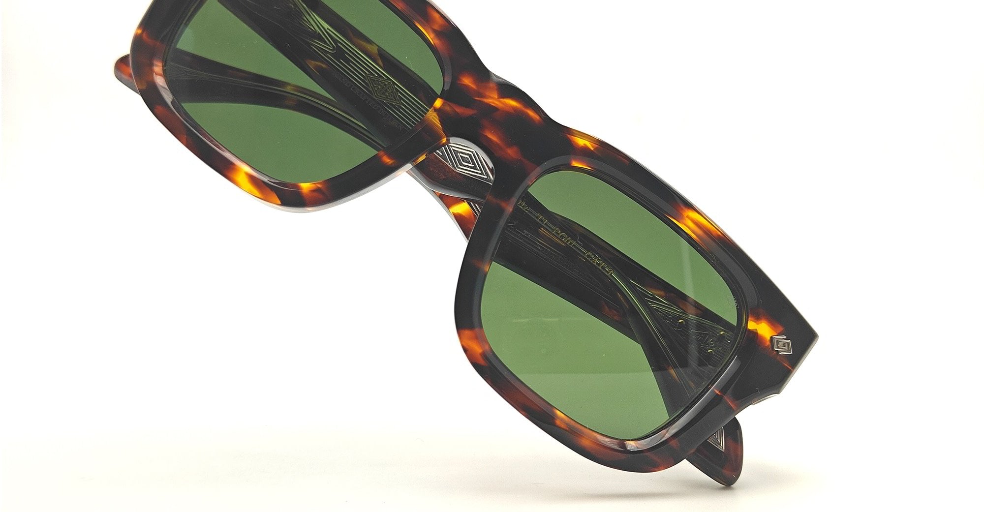 Ottica Mondello Roma - Daizo - A-S001e-T1-PG01 - PETE - TORTOISE / GREEN LENS - Acetate - shape  - Havana - EYEWEAR - SUNGLASSES - Unisex,Uomo,Donna,Women,Men - lens  - Made In Japan