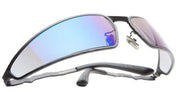 Ottica Mondello Roma - Kuboraum - KRSH34BM000000BT - MASK H34 BM - BLACK MATTE - Metal - shape Mask - Black - EYEWEAR - SUNGLASSES - Unisex,Uomo,Donna,Women,Men - lens Blue - Made In Italy