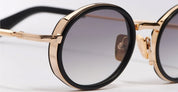 Ottica Mondello Roma - John Dalia - EDDIE-C115 - EDDIE - C115 Matte Black / Antique Gold - Metal - shape  - Black, gold - EYEWEAR - SUNGLASSES - Unisex,Uomo,Donna,Women,Men - lens  - Made In France