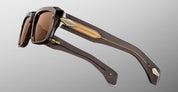 Ottica Mondello Roma - Jacques Marie Mage - JMMDK-4E - LAST FRONTIER VII - DAKOTA - TEMPEST - Acetate - shape Rectangular - grey - EYEWEAR - SUNGLASSES - Unisex,Uomo,Donna,Women,Men - lens amber - Made In Japan