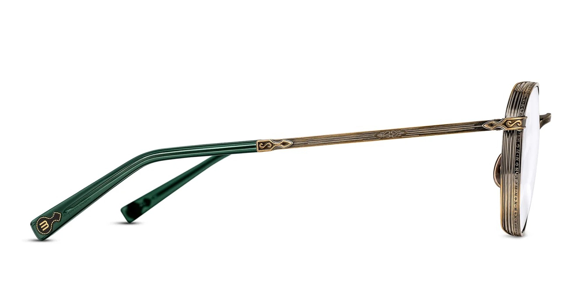 Ottica Mondello Roma - Matsuda - M3164.RX.AG.50 - M3164 - ANTIQUE GOLD RX - Titanium - shape Panto - Gold - EYEWEAR - EYEGLASSES - Unisex,Uomo,Donna,Women,Men - lens Clear - Made In Japan