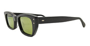 Ottica Mondello Roma - Julius Tart - JTPL-138A-2B-GN-30 - PONTI - BLACK / GREEN LENS - Acetate - shape Rectangular - Black - EYEWEAR - SUNGLASSES - Unisex,Uomo,Donna,Women,Men - lens Green - Made In Japan