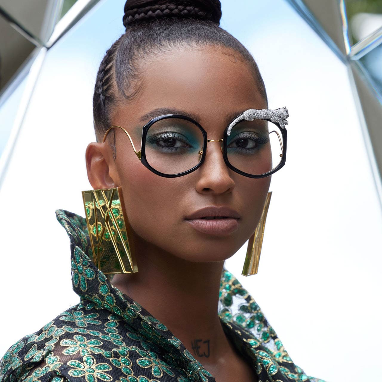 Ottica Mondello Roma - Anna-Karin Karlsson - 0201-2002 - ROSE ET LE REVE - Black Crystal RX - acetate, stainless steel - shape Octagonal - Black, gold - EYEWEAR - EYEGLASSES - Donna,Women - lens Clear - Made In Japan